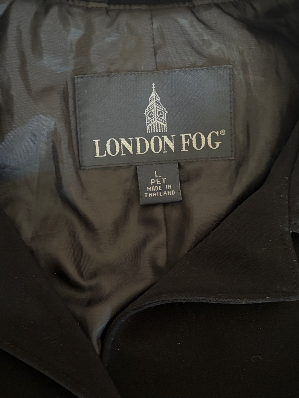 London Fog Women’s Single-Breasted Long Button Front Overcoat Coat ~ Black - Picture 5 of 7